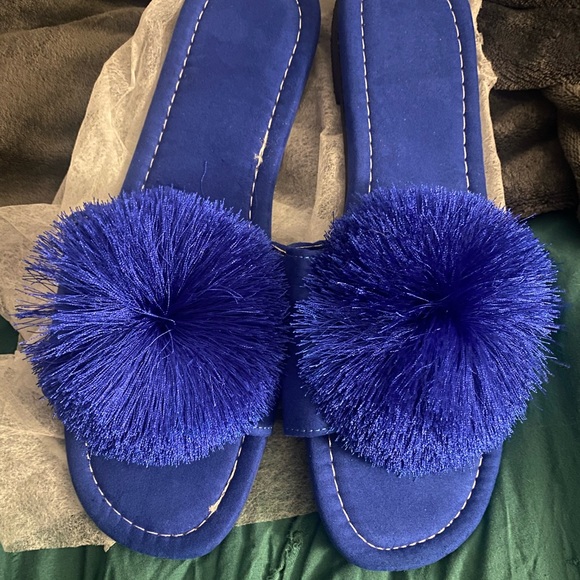 Brand new Pom Pom royal blue slides, size 42 - Picture 2 of 6